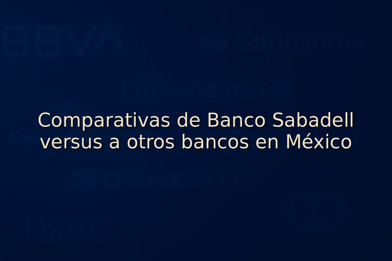 Comparativas de Banco Sabadell versus a otros bancos en México