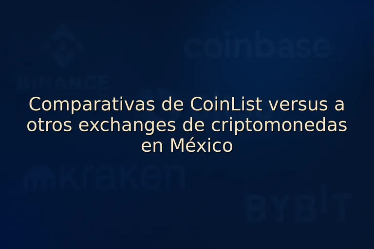 Comparativas de CoinList versus a otros exchanges de criptomonedas en México