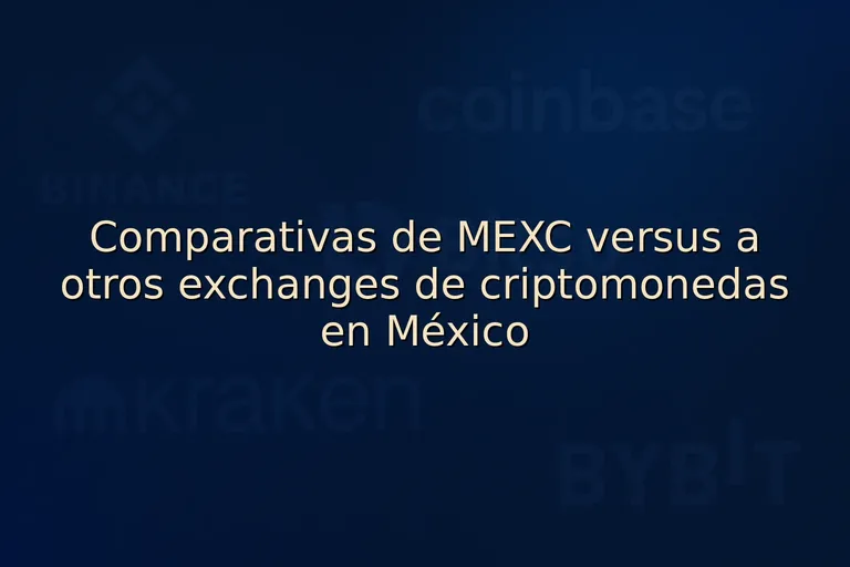 Comparativas de MEXC versus a otros exchanges de criptomonedas en México